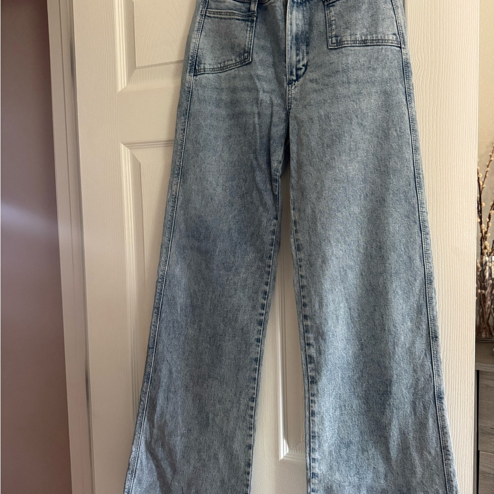PAIGE Leenah Light Blue Flare Jeans